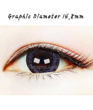 Close-up-Image-of-an-eye-wearing-Ta64-Violet-2pcs-6-Months-Colored-Contacts