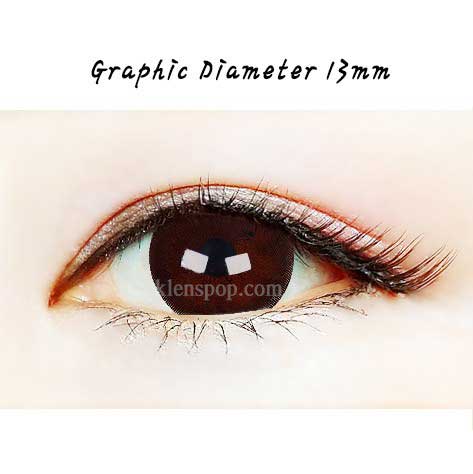 Close-up-Image-of-an-eye-wearing-Von-Natural-Fit-Bijou-Brown-2pcs-6-Months-Colored-Contacts