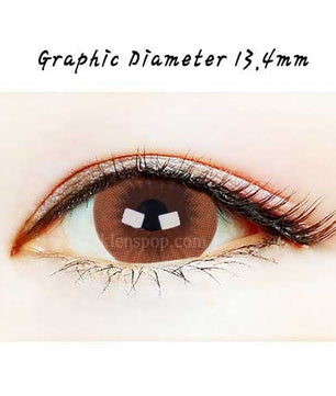 Close-up-Image-of-an-eye-wearing-Water-Brown-Classi-2pcs-6-Months-Colored-Contacts