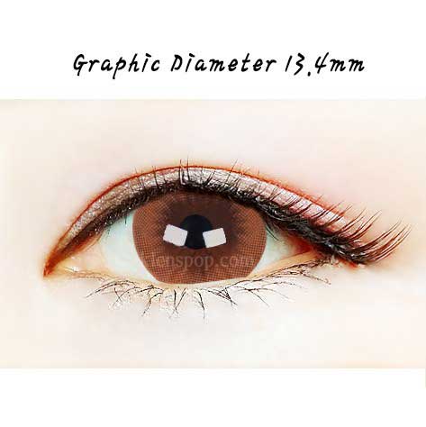 Close-up-Image-of-an-eye-wearing-Water-Brown-Classi-2pcs-6-Months-Colored-Contacts