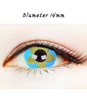 Close-up-Image-of-eye-001-Blue-Flower-Halloween-Contact-Lenses