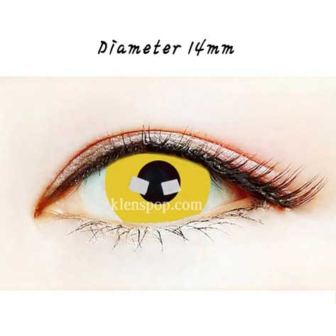 Close-up-Image-of-eye-005-Solid-Yellow-Halloween-Contact-Lenses