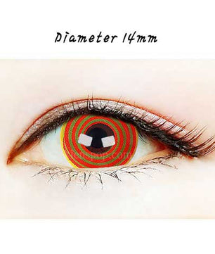 Close-up-Image-of-eye-029-Redish-Brown-Spiral-Halloween-Contact-Lenses