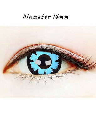 Close-up-Image-of-eye-085-Blue-Elf-Halloween-Contact-Lenses