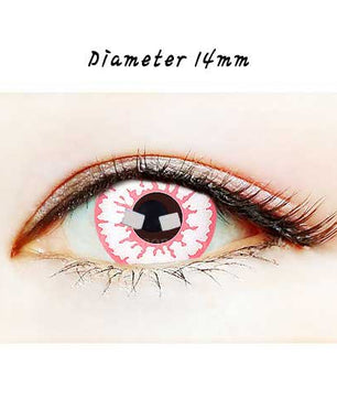 Close-up-Image-of-eye-101-Pink-Vein-Halloween-Contact-Lenses