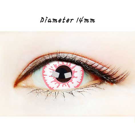 Close-up-Image-of-eye-101-Pink-Vein-Halloween-Contact-Lenses