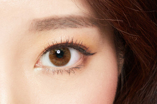 Close-up-Image-of-eye-Aria-Cotton-Brown-2Pcs-Monthly-Colored-Contacts