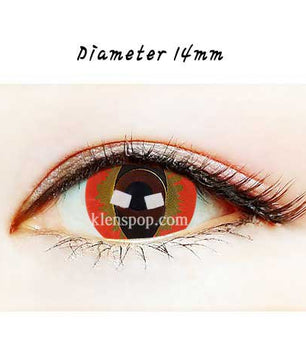 Close-up-Image-of-eye-Arte-Cf-Red-Yellow-2pcs-Halloween-Contact-Lenses