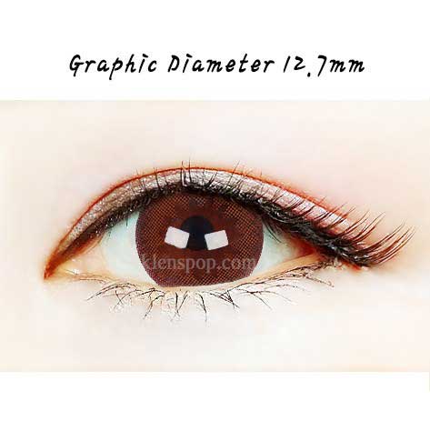 Close-up-Image-of-eye-Clalen-Iris-Alicia-Brown-30pcs-Daily-Colored-Contacts