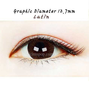 Close-up-Image-of-eye-Clalen-iris-Latin-Brown-40pcs-Daily-Colored-Contacts