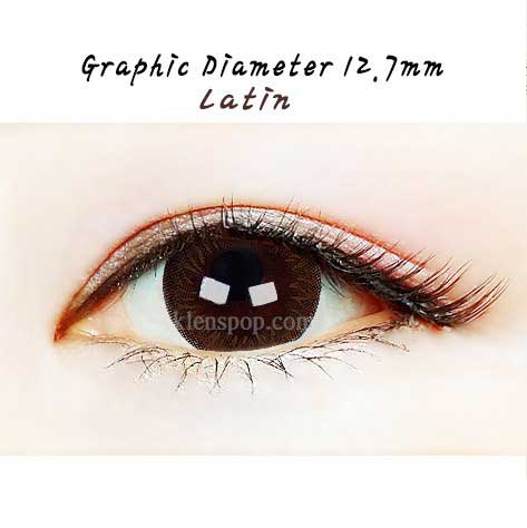 Close-up-Image-of-eye-Clalen-iris-Latin-Brown-Trial-Lens-2pcs-Daily-Colored-Contacts