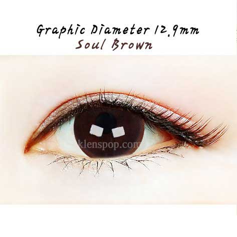 Close-up-Image-of-eye-Clalen-iris-Soul-Brown-40pcs-Daily-Colored-Contacts