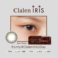 Close-up-Image-of-eye-Clanlen-Iris-Suzy-Brown-2pcs-Daily-Trial-lens-Colored-Contacts