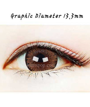Close-up-Image-of-eye-Clear-Color-Queen-Cv24-Brown-2pcs-6-Months-Colored-Contacts