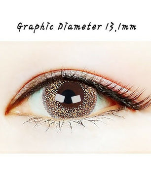 Close-up-Image-of-eye-Club-Gold-Pearl-Brown-2pcs-Monthly-Colored-Contacts