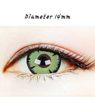 Close-up-Image-of-eye-F-06-Yellow-Moonlight-Halloween-Contact-Lenses