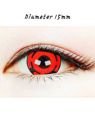 Close-up-Image-of-eye-H-08-Red-Nuclear-Halloween-Contact-Lenses