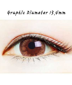 Close-up-Image-of-eye-Magic-Eye-Skinny-Brown-2Pcs-6-Months-Colored-Contacts