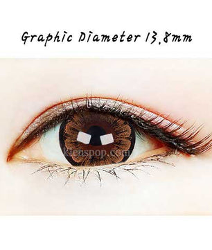 Close-up-Image-of-eye-Two-Two-Brown-2pcs-6-Months-Colored-Contacts