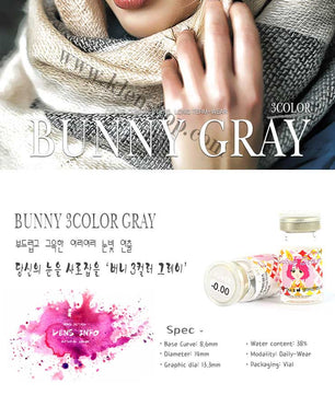 Bunny 3Color Grey (2Pcs) 6 Month Contact Lenses