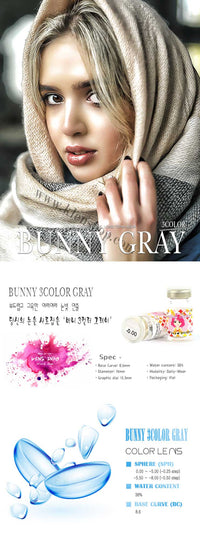 Bunny 3Color Grey (2Pcs) 6 Month Contact Lenses