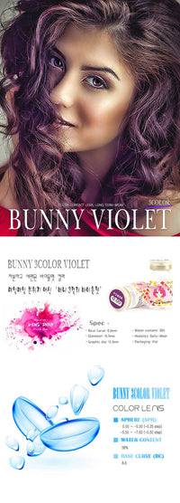 Bunny 3Color Violet Colored Contacts (2Pcs) 6 Months