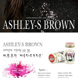 Ashley 3Color Brown Colored Contacts (2Pcs) 6 Months