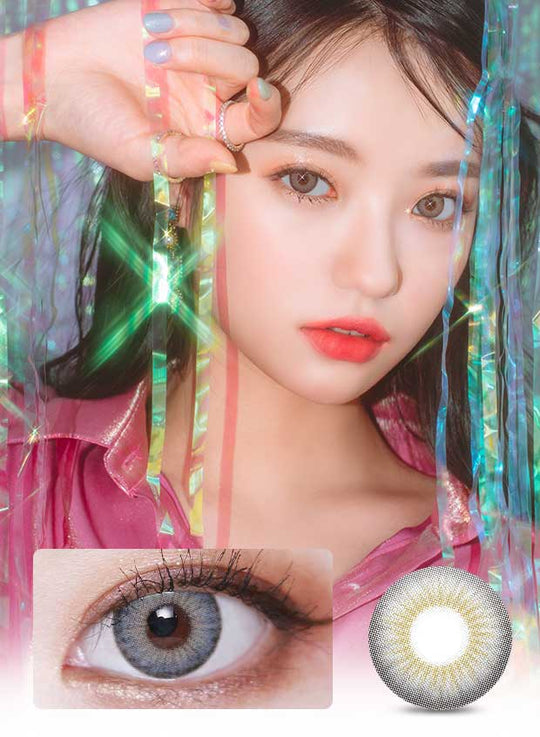 Blendy Grey (1Pcs) Monthly (Buy 1 Get 1 Free) (Silicone Hydrogel) Colored Contacts