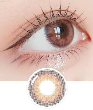Iwwinka Pink Brown (2pcs) Monthly ( Buy 1 Get 1 Free ) Colored Contacts