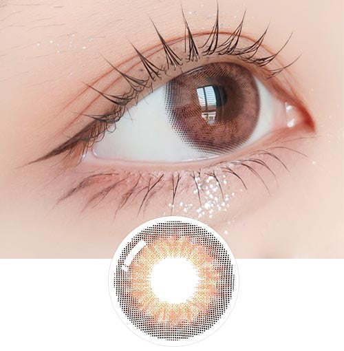 Iwwinka Pink Brown (2pcs) Monthly ( Buy 1 Get 1 Free ) Colored Contacts