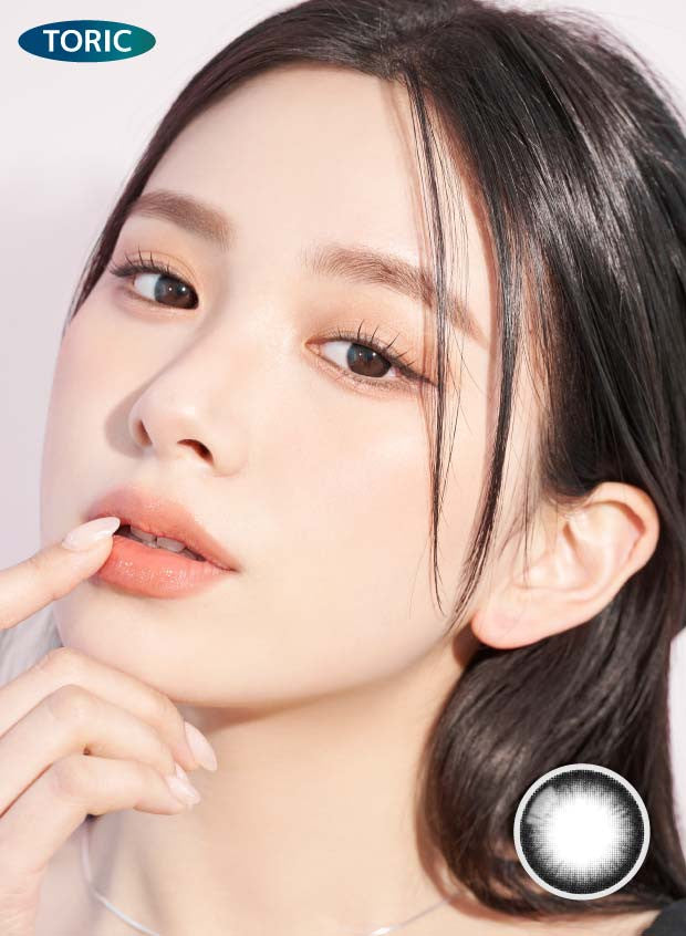 Just Black (1pcs) Monthly (Toric Lens) Sph -1.00 ~ -8.00 Cyl -0.75, -1.25, -1.75 Colored Contacts