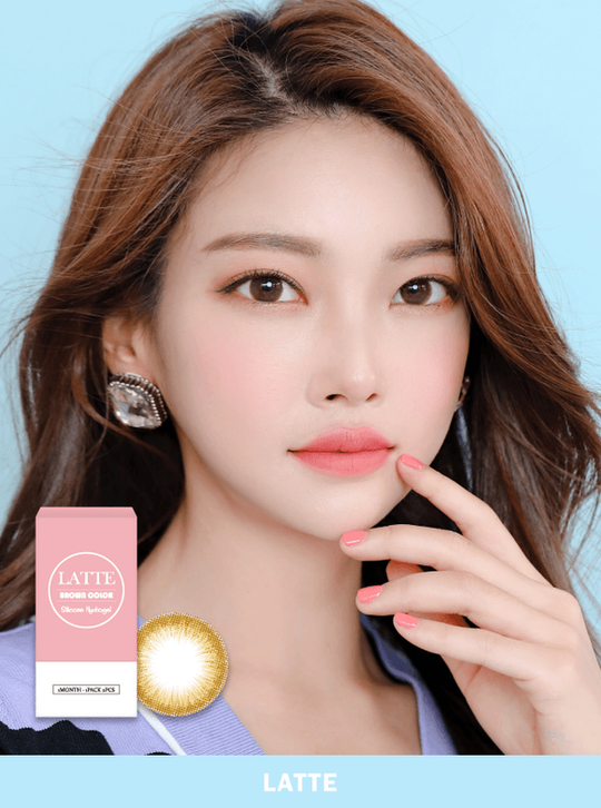 1Month Ann Latte Brown (2Pcs) (Silicone Hydrogel) Colored Contacts