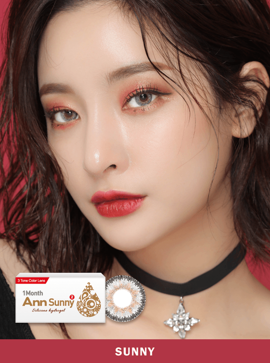 1Month Ann Sunny Grey (2Pcs) (Silicon Hydrogel) Colored Contacts