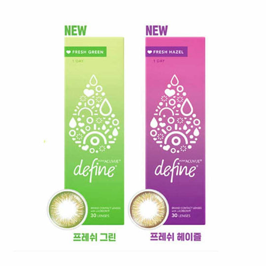 1 Day Acuvue New Define (30pcs) / Fresh Green / Fresh Hazel Colored Contacts