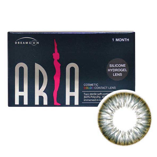 Aria Beach Grey (2Pcs) (Buy 1 Get 1 Free) (Silicon Hydrogel) Colored Contacts