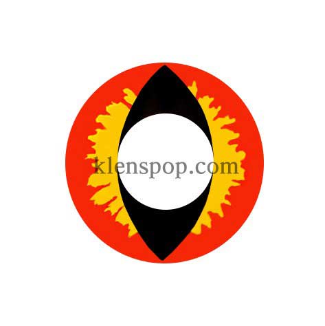 Arte CF Red & Yellow Halloween Contact Lenses (2Pcs)