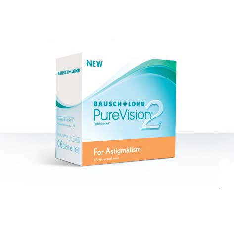 Bausch And Lomb Purevision 2 For Astigmatism Contact Lenses (6pcs) 1month Sph 0.00 ~ -9.00 Cyl -0.75, -1.25, -1.75, -2.25 Ax 10, 20, 90, 160, 170, 180 Bc 8.9