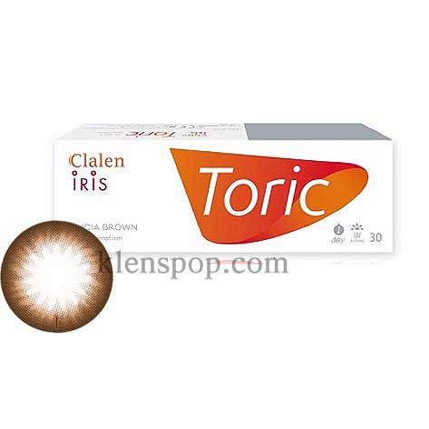 Clalen Alicia Brown (Toric Lens) (2pcs) Daily (Trial Lens) Sph 0.00 ~-7.00 Cyl -1.25 Ax 180 Colored Contacts
