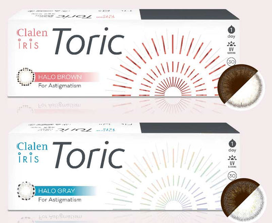 Clalen Halo Gray (30pcs) Daily (Toric Lens) Sph 0.00 ~ -9.00 Cyl -0.75, -1.25, -1.75 Colored Contacts