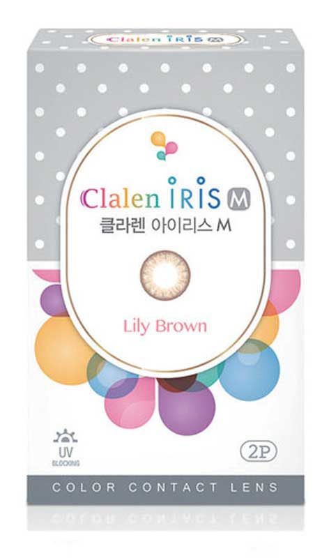 Clalen Iris M Lily Brown & Blue & Green (2Pcs) Monthly Colored Contacts