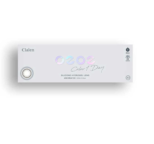 Clalen O2O2 Color 1Day Ash Grey EX (30pcs) Colored Contacts