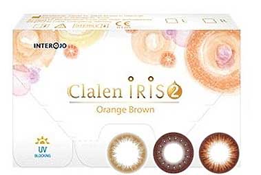 Main-Image-Clalen-iris-2-Biweekly-Sheer-Brown-&-Veil-Brown-&-Orange-Brown-6pcs-Colored-Contacts