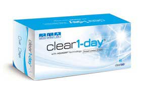 Clear 1-Day Asphere Contact Lenses (90Pcs)