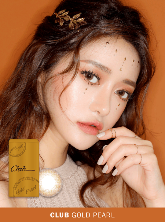 Club Gold Pearl Hazel (2Pcs) Monthly (Silicone Hydrogel) Colored Contacts