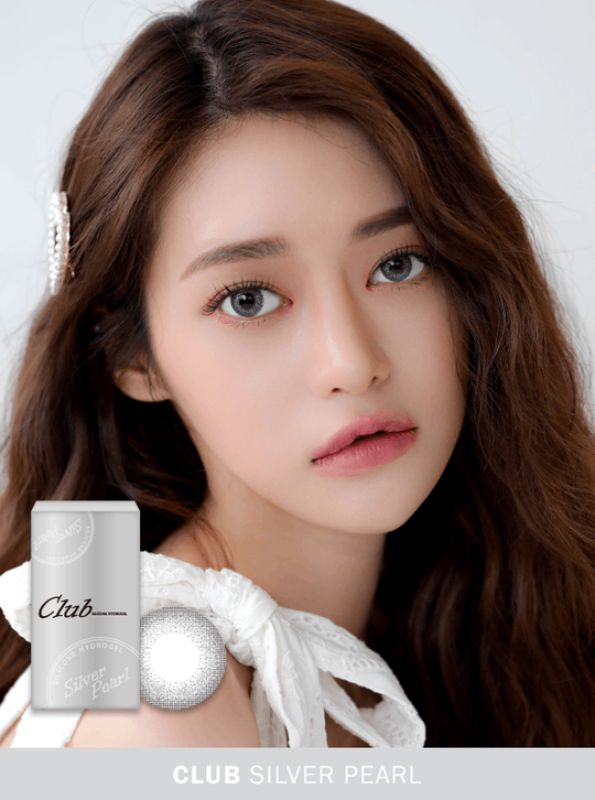 Club Silver Pearl Grey (2Pcs) Monthly (Silicone Hydrogel) Colored Contacts