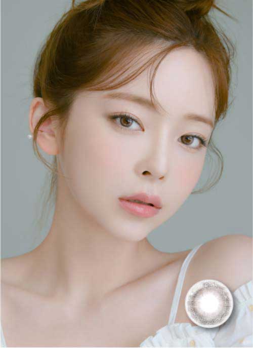 Credit Ash Brown (2pcs) Monthly ( Buy 1 Get 1 Free ) (Silicone Hydrogel) Colored Contacts