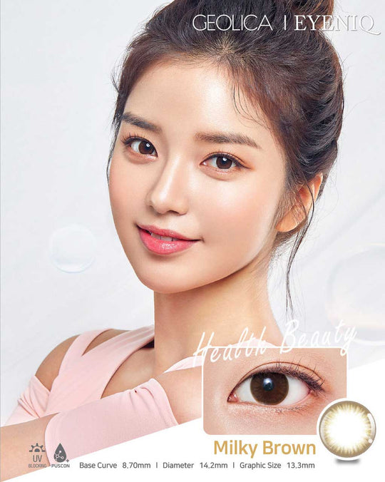 Eyeniq 1Day Milky Brown (20Pcs) (Puscon) Colored Contacts