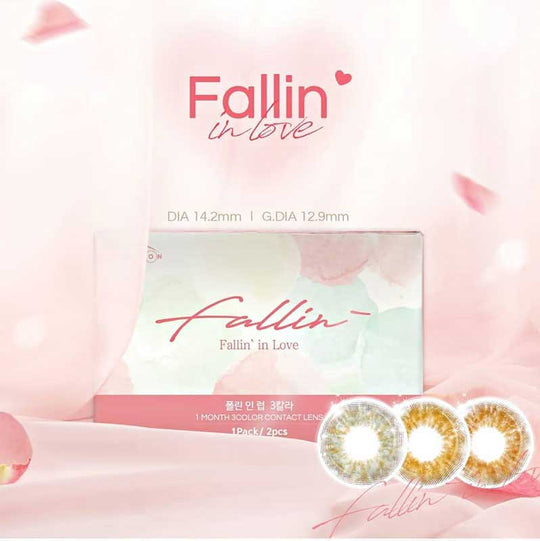 Falling In Lover 3Color Grey (2Pcs) Monthly (Buy 1 Get 1 Free) (Silicon Hydrogel) Colored Contacts