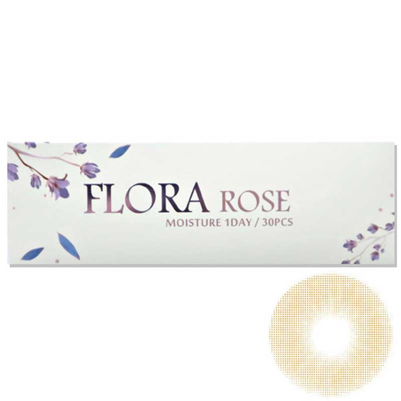 Main-Image-Flora-Moisture-Rose-1Day-Brown-30pcs-Colored-Contacts