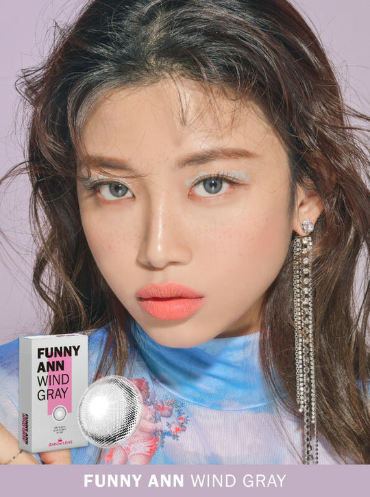 Funny Ann Wind Grey (2Pcs) Monthly Colored Contacts